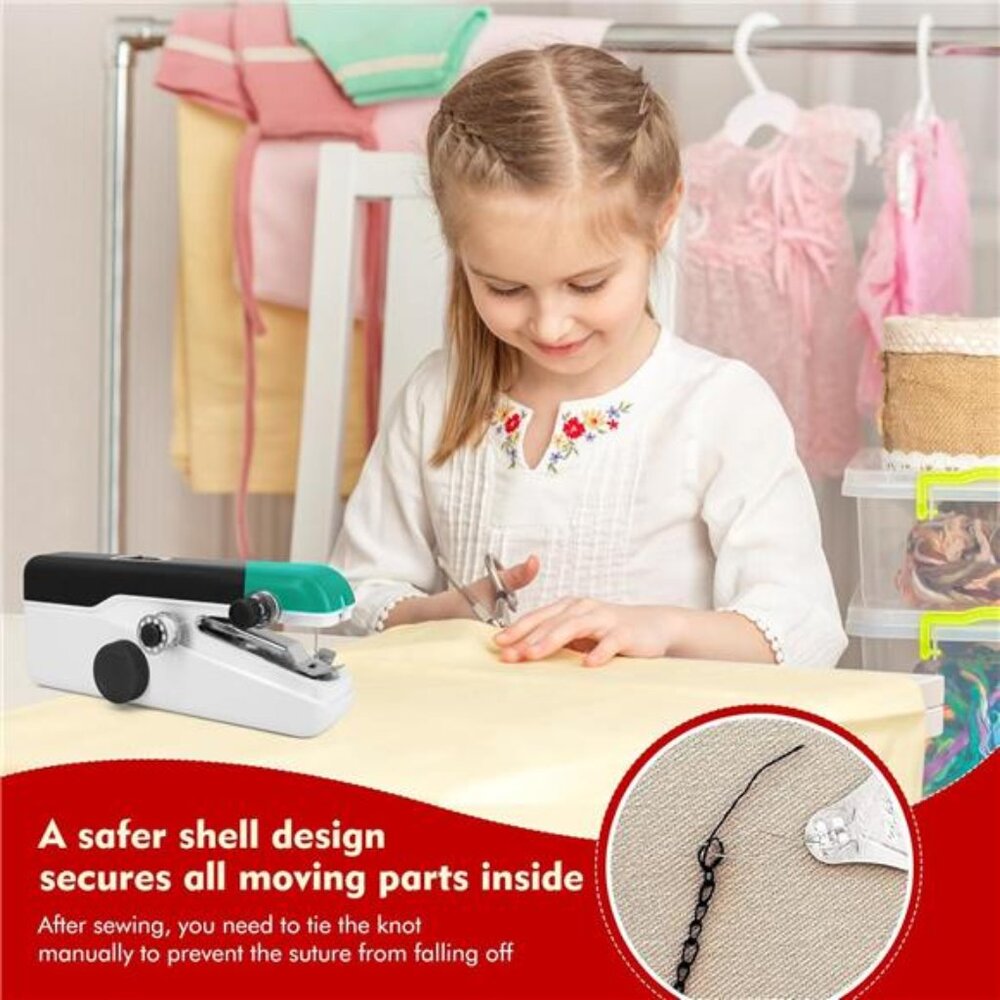 Handheld Sewing Machine, Mini Portable Sewing Machine for Beginners, Electric - Picture 6 of 8
